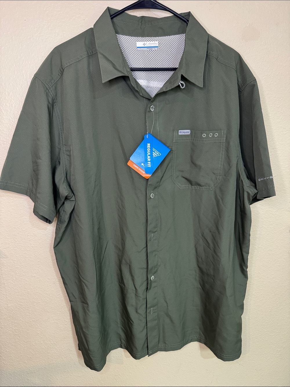Columbia Men’s Short-Sleeve Button-Down Shirt - Olive